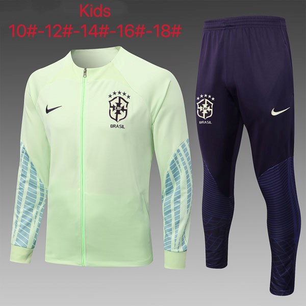 Ninos Chandal Brasil 2022-23 Verde Purpura